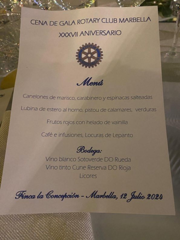 Charity Gala 2024 Rotary Club Marbella