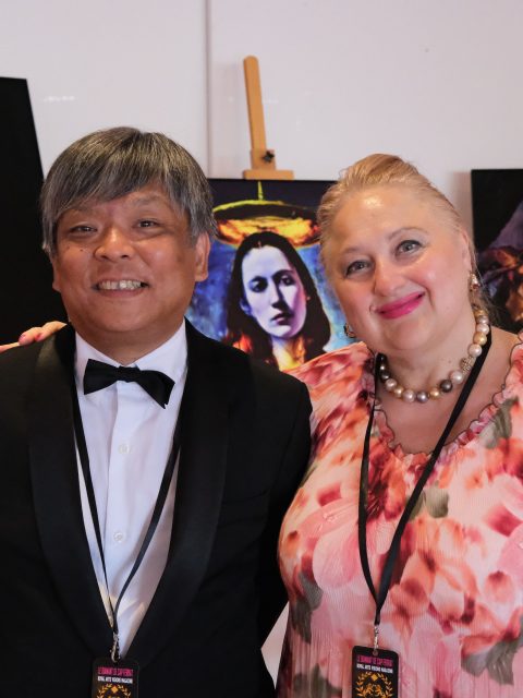 Artist Yusuke Akamatsu and Dr Monica Mergiu