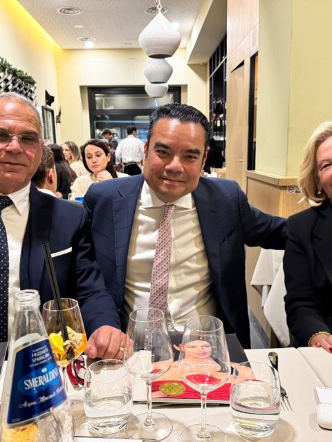 Philippe Baltz-Nielsen with his Italian friends